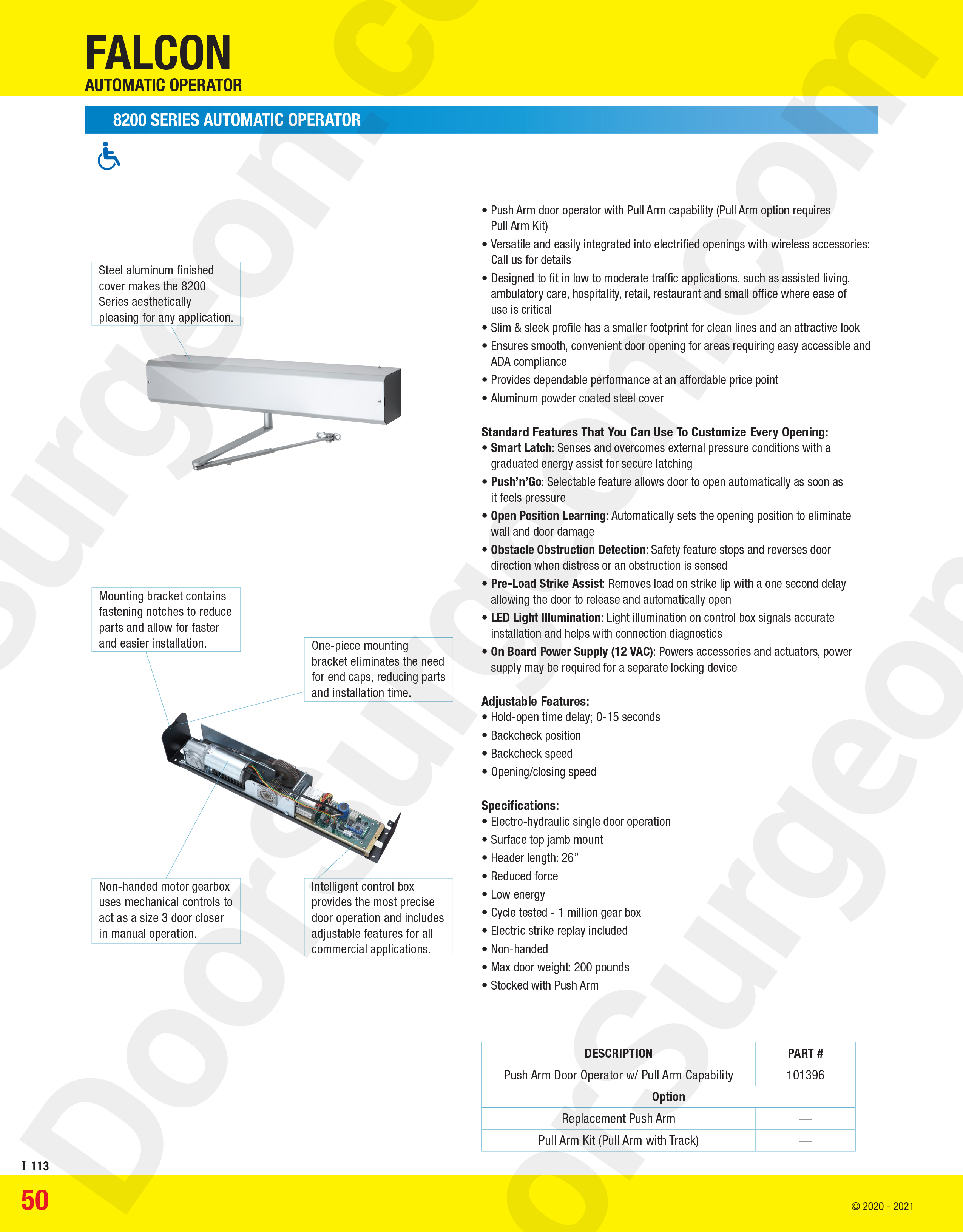 Automatic door openers 8200 series automatic operators Cochrane.